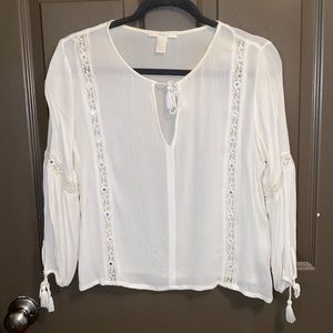 Forever 21 White Boho Top